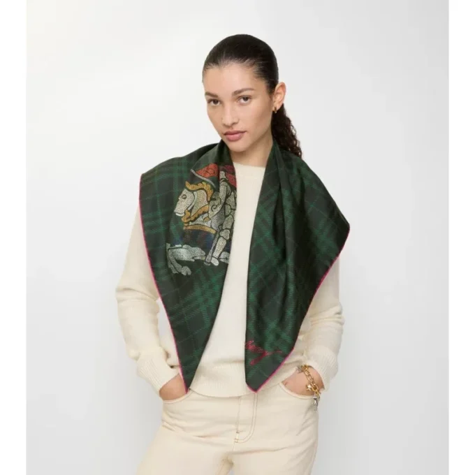 Jedwabny szalik Crystal EKD Check