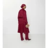 Jedwabny Trench Coat w kratę