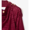Jedwabny Trench Coat w kratę