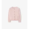Kardigan z wełny i kaszmiru z naszywką w kratę Kardigan z wełny i kaszmiru z naszywką w kratę