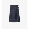 Kilt midi z wełny w kratę