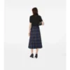 Kilt midi z wełny w kratę