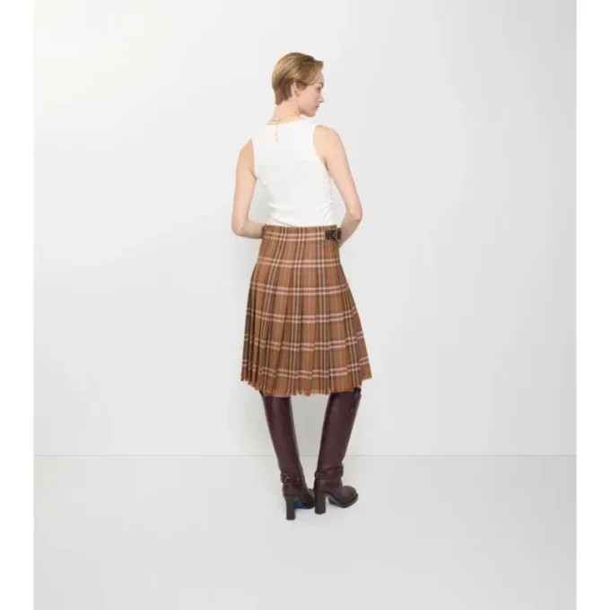 Kilt z wełny w kratę