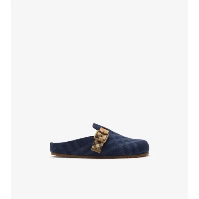 Klapki Urchin z jeansu w kratkę Klapki Urchin z jeansu w kratkę