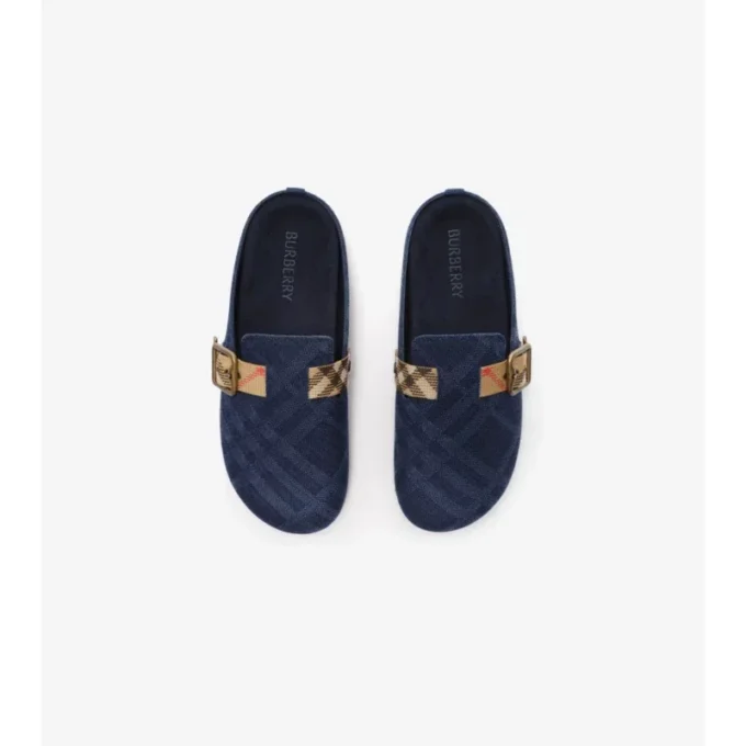 Klapki Urchin z jeansu w kratkę Klapki Urchin z jeansu w kratkę