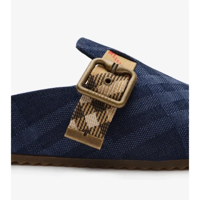 Klapki Urchin z jeansu w kratkę Klapki Urchin z jeansu w kratkę