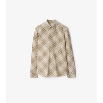 Koszula bawełniana w kratę o kroju slim fit