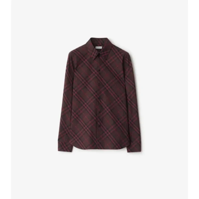 Koszula bawełniana w kratę o kroju slim fit
