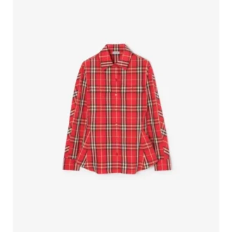 Koszula bawełniana w kratę o kroju slim fit