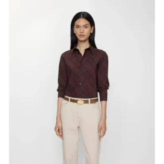 Koszula bawełniana w kratę o kroju slim fit
