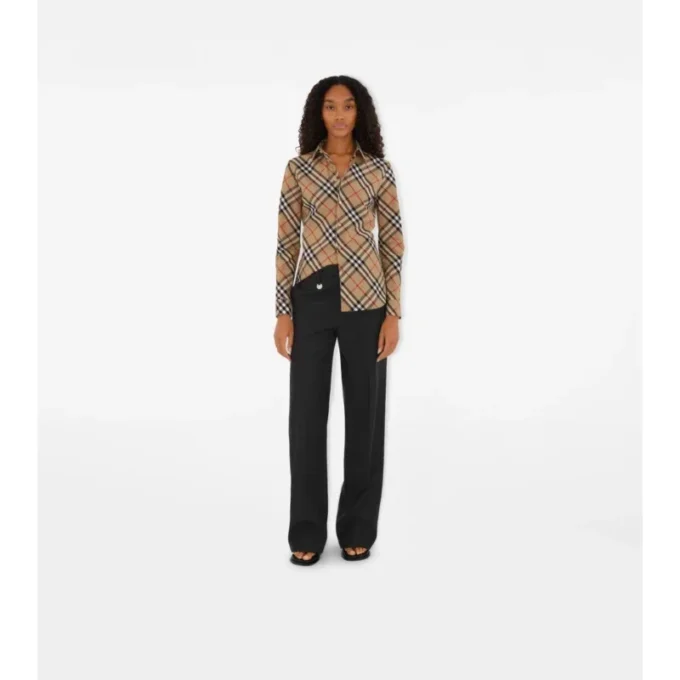 Koszula bawełniana w kratę o kroju slim fit Koszula bawełniana w kratę o kroju slim fit
