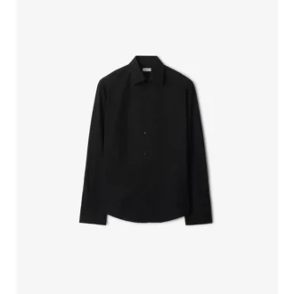 Koszula smokingowa z bawełny i jedwabiu o kroju slim fit