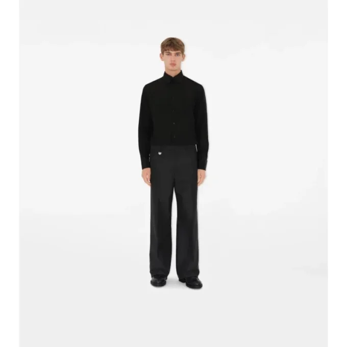Koszula smokingowa z bawełny i jedwabiu o kroju slim fit Koszula smokingowa z bawełny i jedwabiu o kroju slim fit