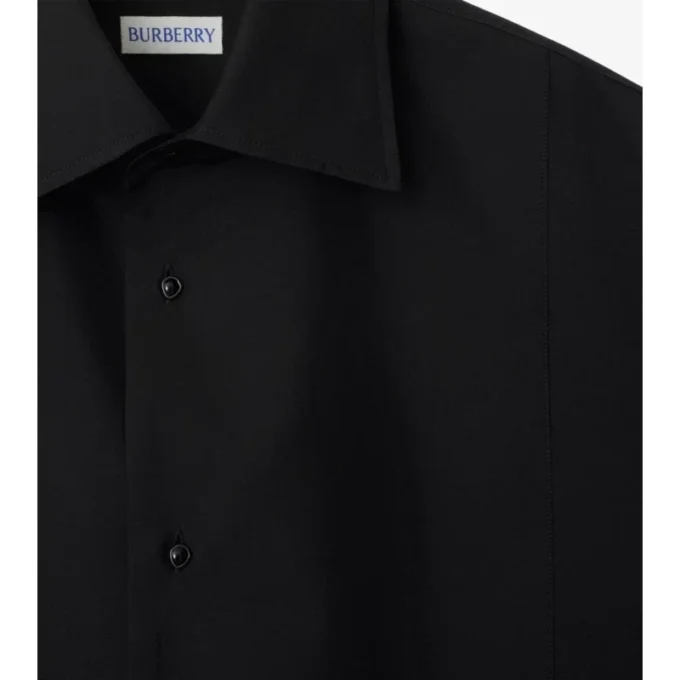 Koszula smokingowa z bawełny i jedwabiu o kroju slim fit Koszula smokingowa z bawełny i jedwabiu o kroju slim fit