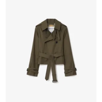 Krótka trenczowa kurtka z Tropical Gabardine