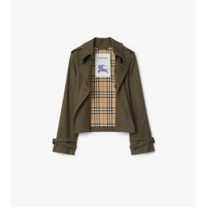 Krótka trenczowa kurtka z Tropical Gabardine