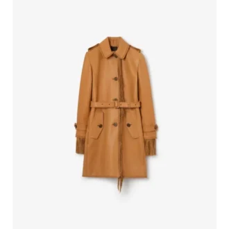 Krótki Car Coat z frędzlami