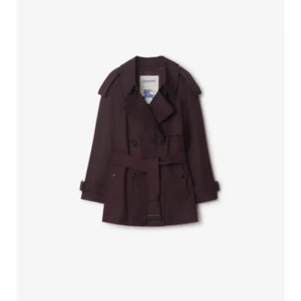 Krótki Fitzrovia Trench Coat z gabardyny