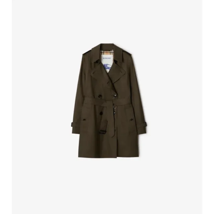 Krótki Kensington Trench Coat z Tropical Gabardine Krótki Kensington Trench Coat z Tropical Gabardine