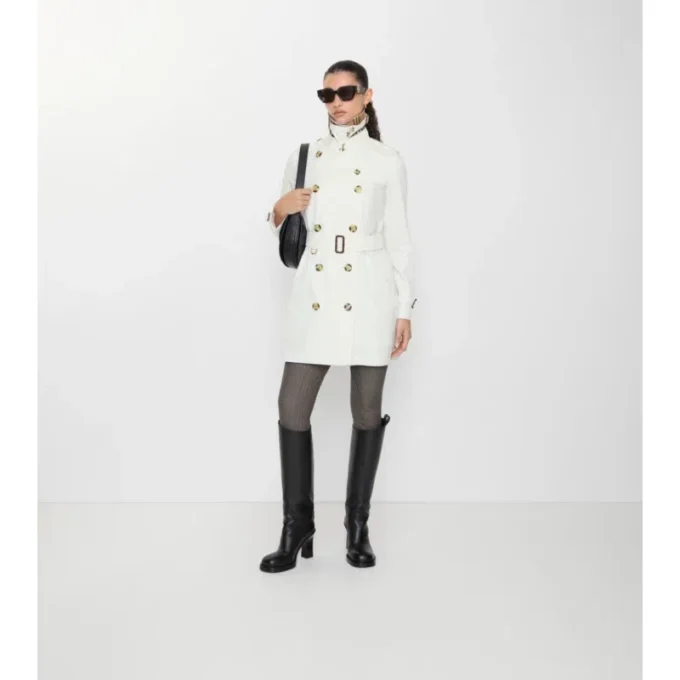 Krótki Kensington Trench Coat z Tropical Gabardine Krótki Kensington Trench Coat z Tropical Gabardine