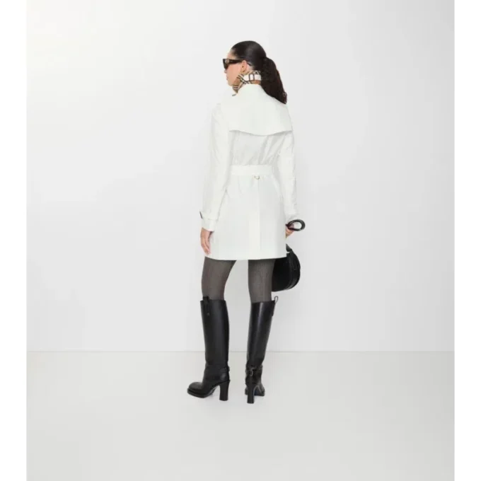 Krótki Kensington Trench Coat z Tropical Gabardine Krótki Kensington Trench Coat z Tropical Gabardine