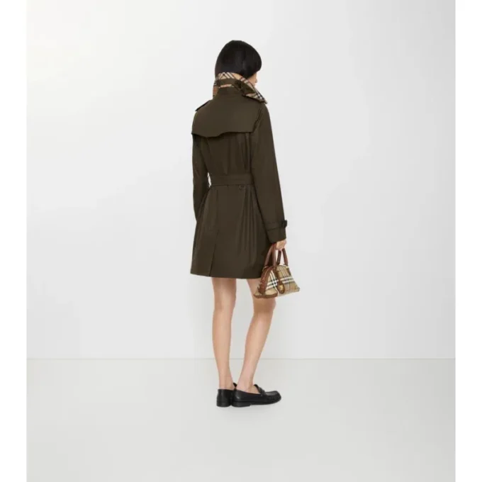 Krótki Kensington Trench Coat z Tropical Gabardine Krótki Kensington Trench Coat z Tropical Gabardine