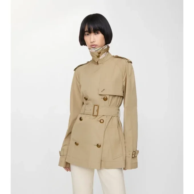 Krótki, lekki bawełniany Belgravia Trench Coat 