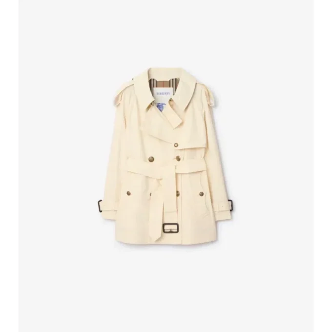 Krótki, lekki Trench Coat Fitzrovia z bawełny