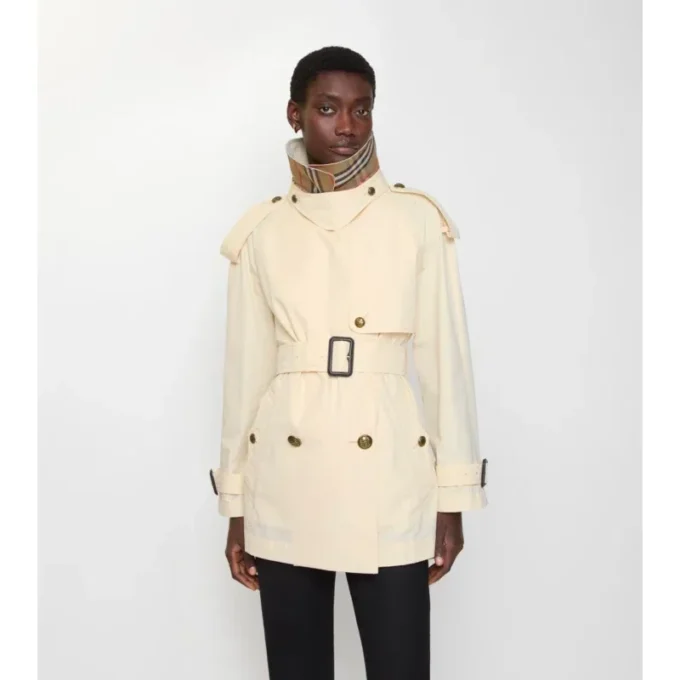 Krótki, lekki Trench Coat Fitzrovia z bawełny
