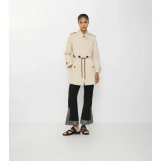 Krótki płaszcz Car Coat Stonehaven z gabardyny