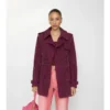 Krótki Trench Coat Foxfield z zamszu w paisley