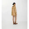 Krótki Trench Coat Summerside z powłoką w kratę o wyglądzie rafii