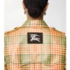 Krótki Trench Coat Summerside z powłoką w kratę o wyglądzie rafii