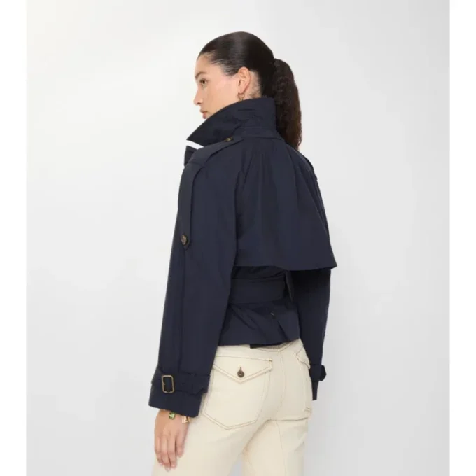 Krótki Trench Coat Trerose z płótna
