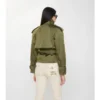 Krótki Trench Coat z mieszanki nylonu