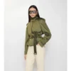 Krótki Trench Coat z mieszanki nylonu