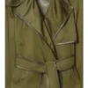 Krótki Trench Coat z mieszanki nylonu