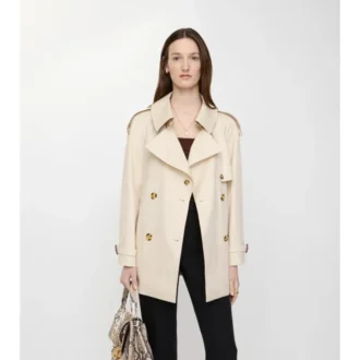 Krótki Tropical Gabardine Fitzrovia Trench Coat