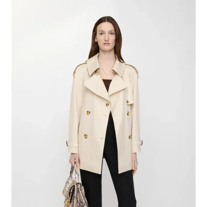Krótki Tropical Gabardine Fitzrovia Trench Coat