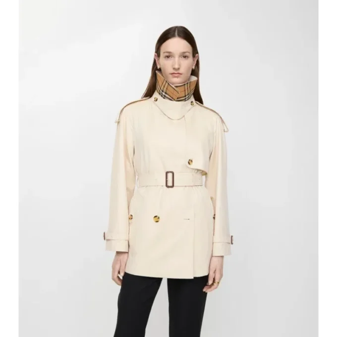 Krótki Tropical Gabardine Fitzrovia Trench Coat