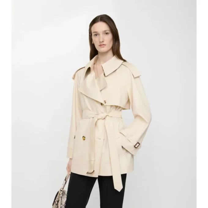 Krótki Tropical Gabardine Fitzrovia Trench Coat