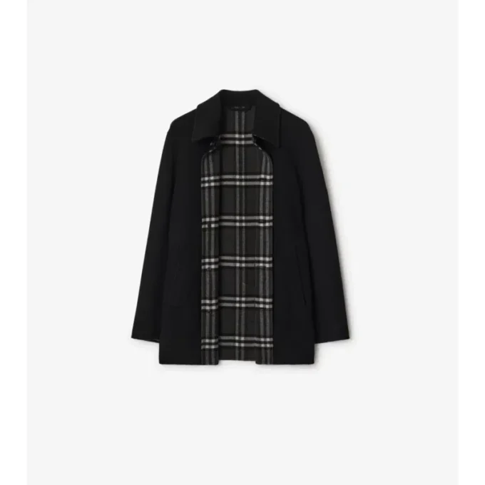 Krótki wełniany Car Coat