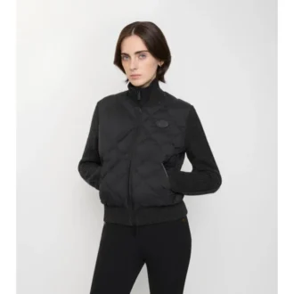 Kurtka z nylonu i wełny z wzorem Check-Stitch