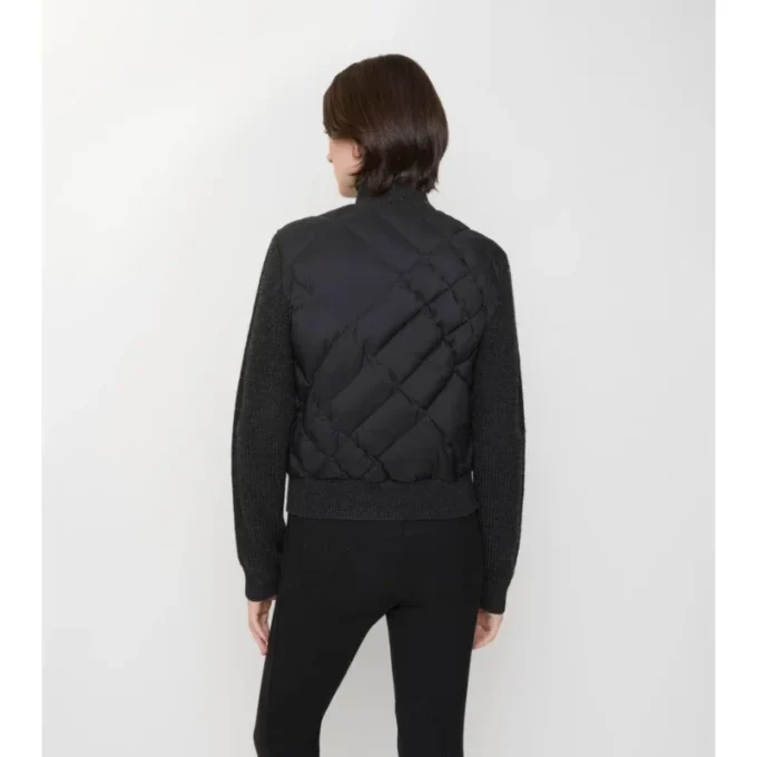 Kurtka z nylonu i wełny z wzorem Check-Stitch