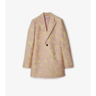 Kurtka z wełny w różowe wzory