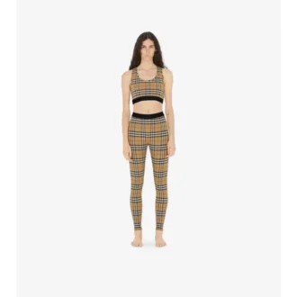 Legginsy z elastycznego dżerseju w kratę Legginsy z elastycznego dżerseju w kratę