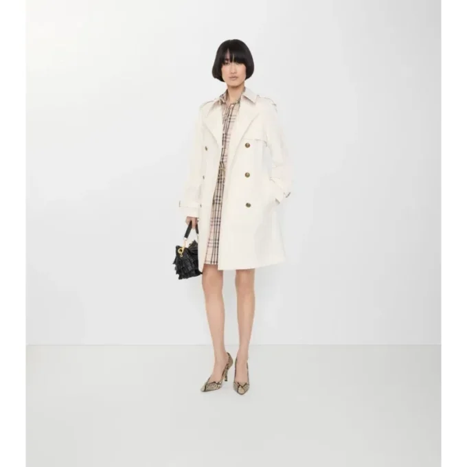 Lekki Belgravia Trench Coat o średniej długości z bawełny Lekki Belgravia Trench Coat o średniej długości z bawełny