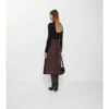 Midi kilt z mieszanki wełny w kratę