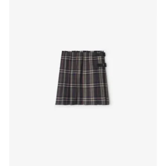 Mini kilt z wełny w kratę