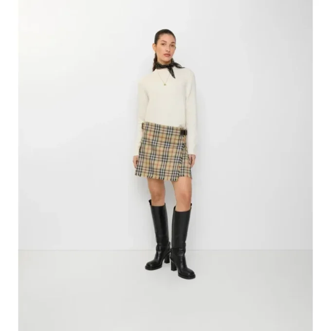 Mini kilt z wełny w kratę Mini kilt z wełny w kratę